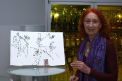 Yvonne with her work
