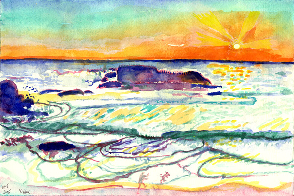 W Clifton at sunset